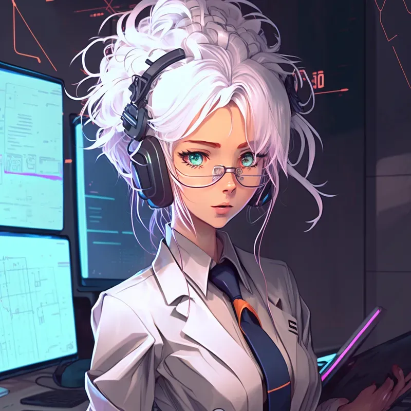 Neon Cyber Dreams Anime Girls Manga