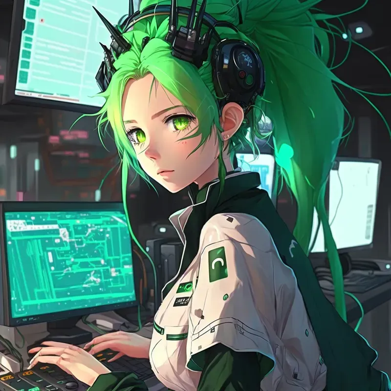 Neon Cyber Dreams Anime Girls Manga