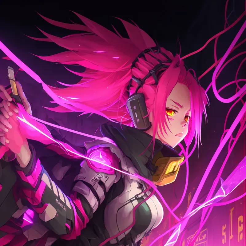 Neon Cyber Dreams Anime Girls Manga