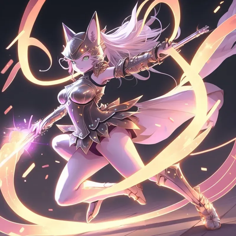 Neon Nightshade Neko Anime Girls Concepts
