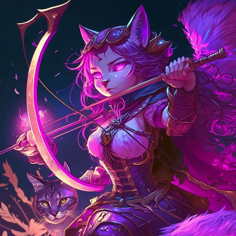 Neon Nightshade Neko Anime Girls Concepts