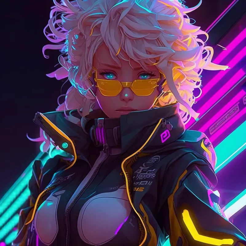 Cybermoon Neon Anime Girls Characters 3D