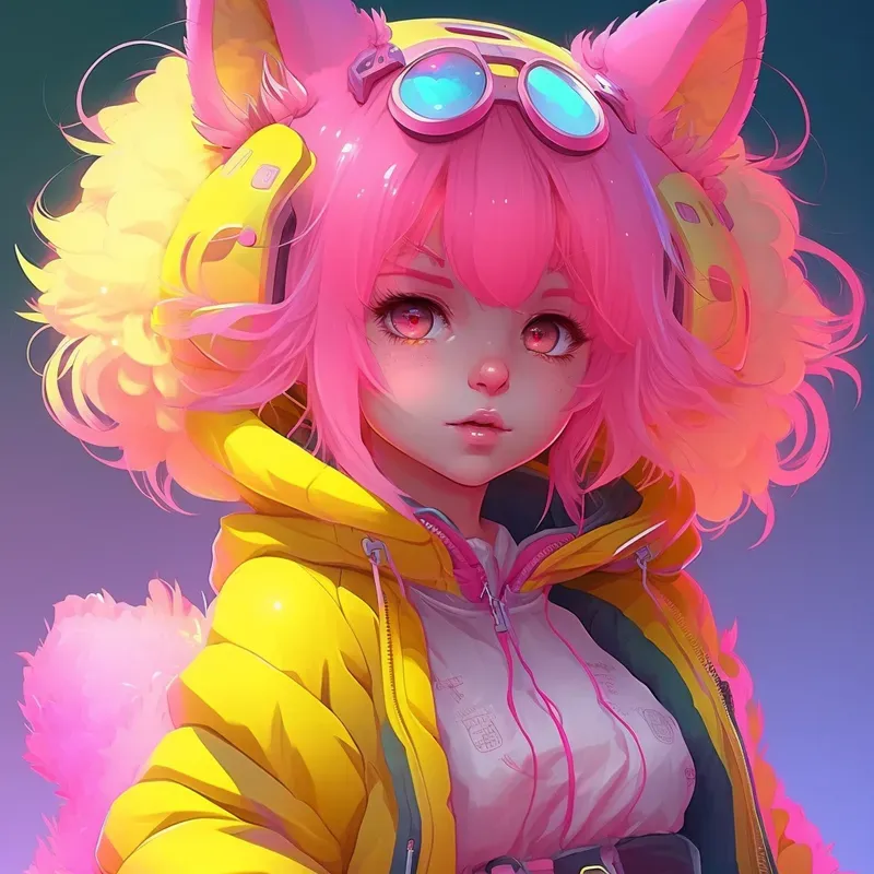 Monstermoon Cute Neon Anime Girls