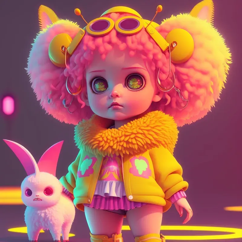 Monstermoon Cute Neon Anime Girls