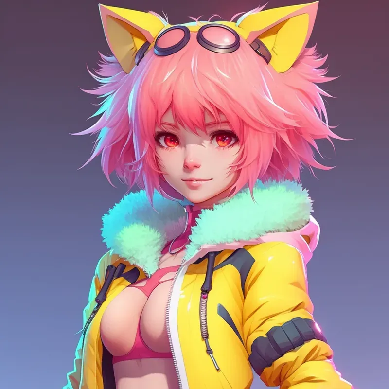 Monstermoon Cute Neon Anime Girls