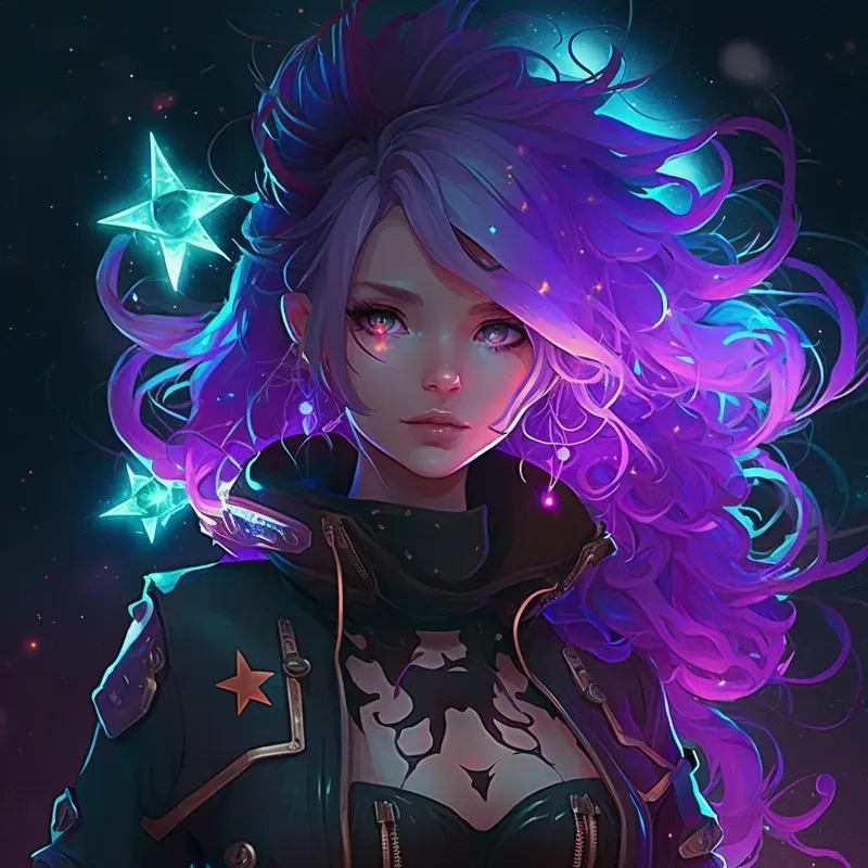 Cosmic Anime Girls Game Avatars 3D