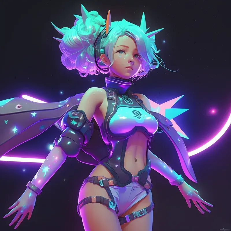 Cosmic Anime Girls Game Avatars 3D