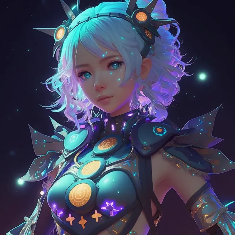 Cosmic Anime Girls Game Avatars 3D