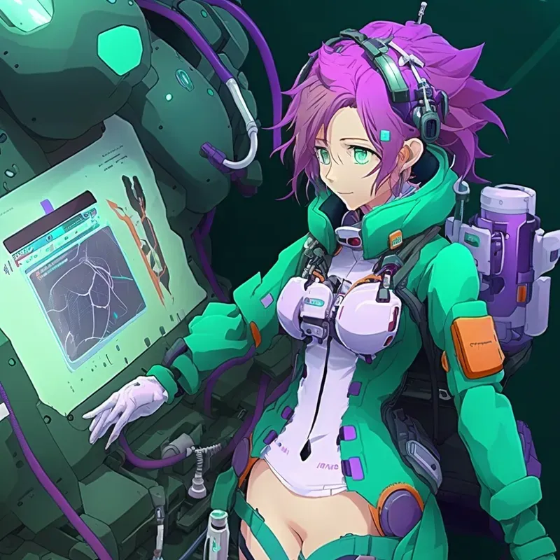 High Tech Anime Girls Game Avatars 3D