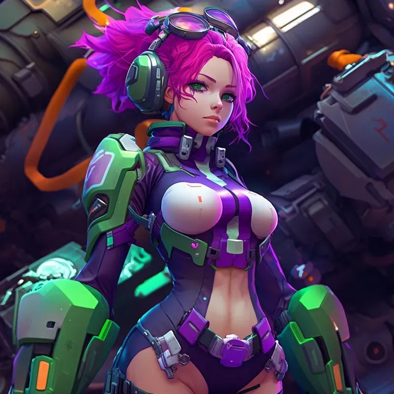 High Tech Anime Girls Game Avatars 3D
