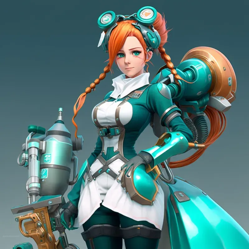 Robot Maid Anime Girls Cute Avatars 3D