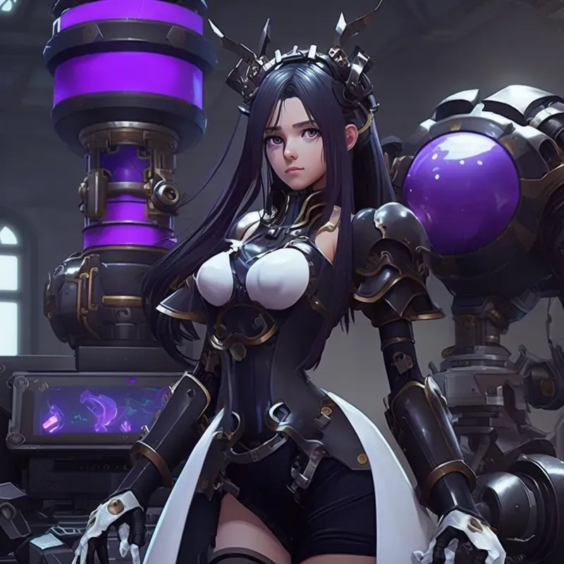 Robot Maid Anime Girls Cute Avatars 3D