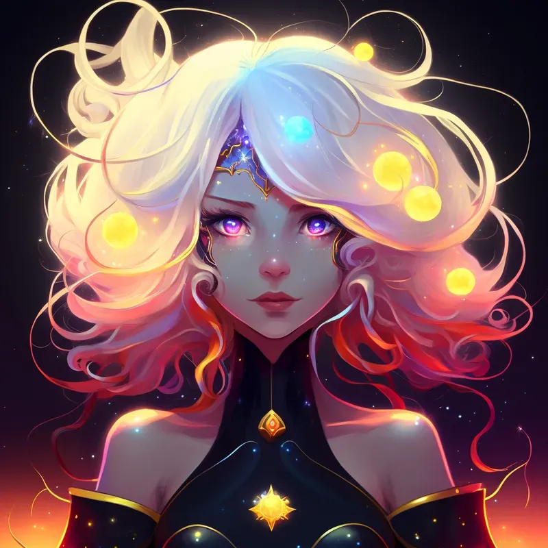 Celestial Neon Anime Girls 3D Avatars