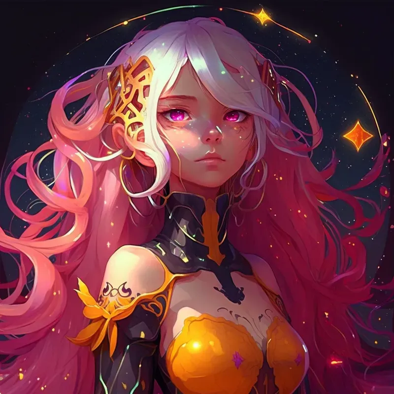 Celestial Neon Anime Girls 3D Avatars