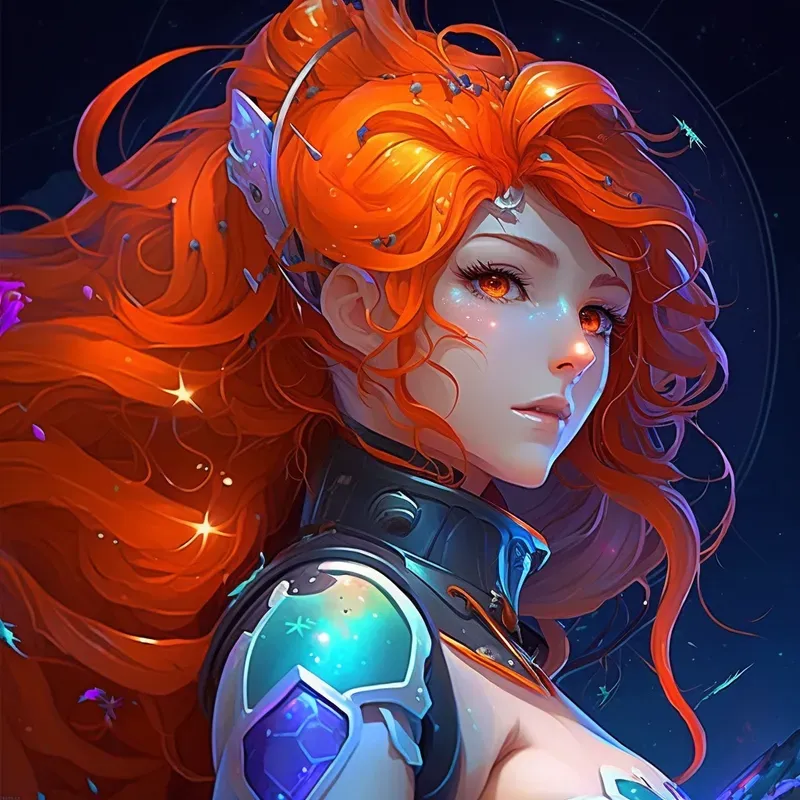 Celestial Neon Anime Girls 3D Avatars