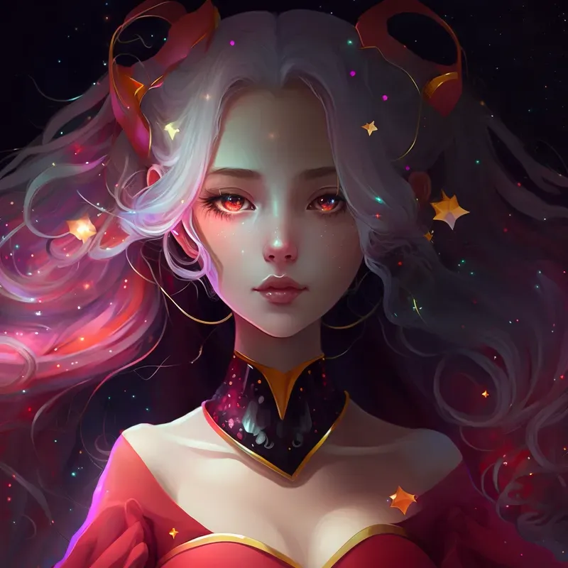 Celestial Neon Anime Girls 3D Avatars