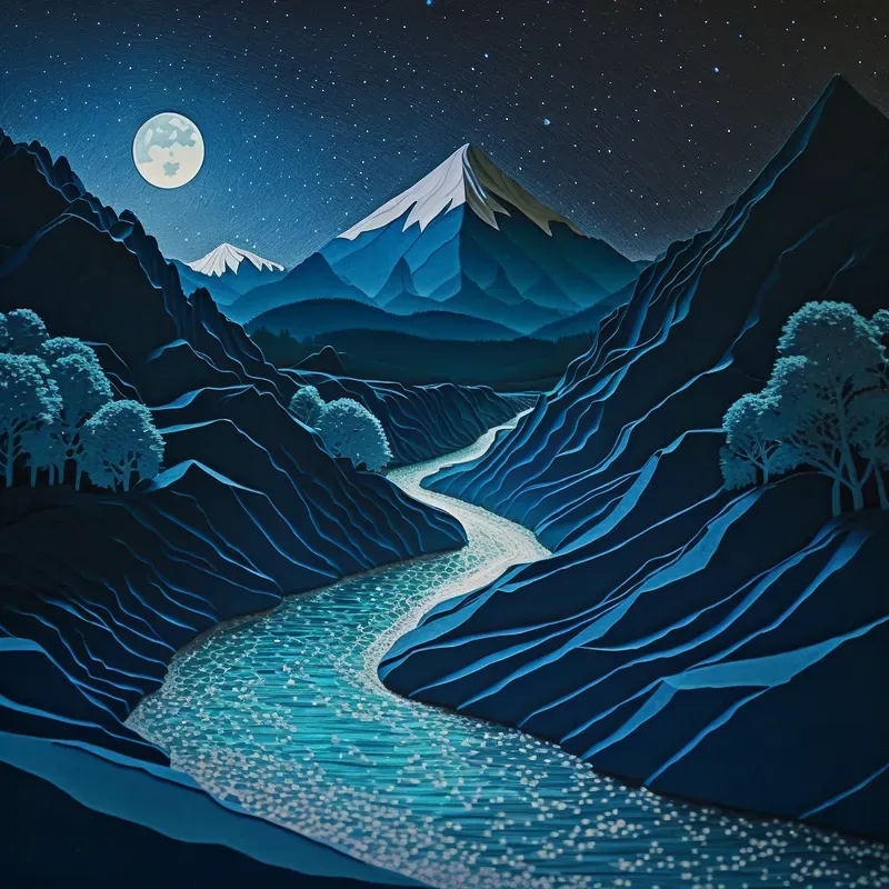 Night Paper Art