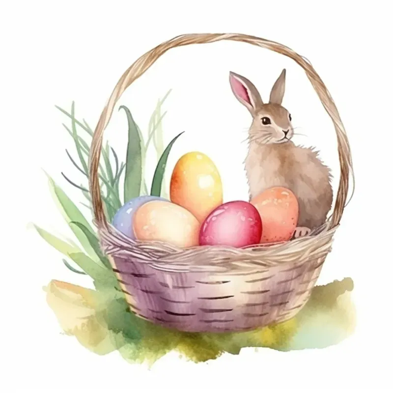 Watercolor Spring Or Easter Illustrations