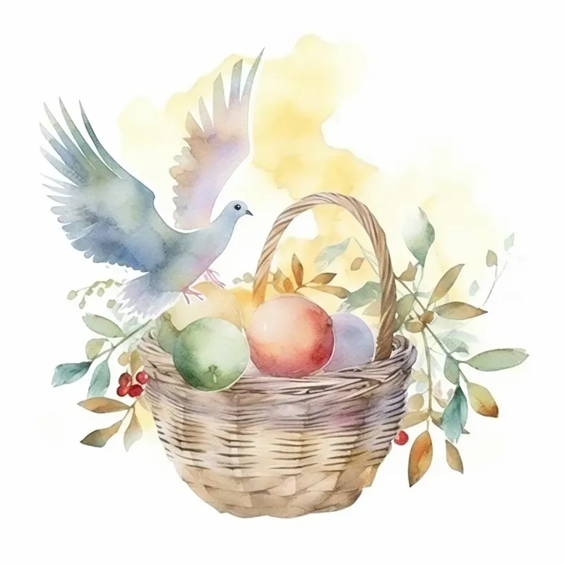 Watercolor Spring Or Easter Illustrations