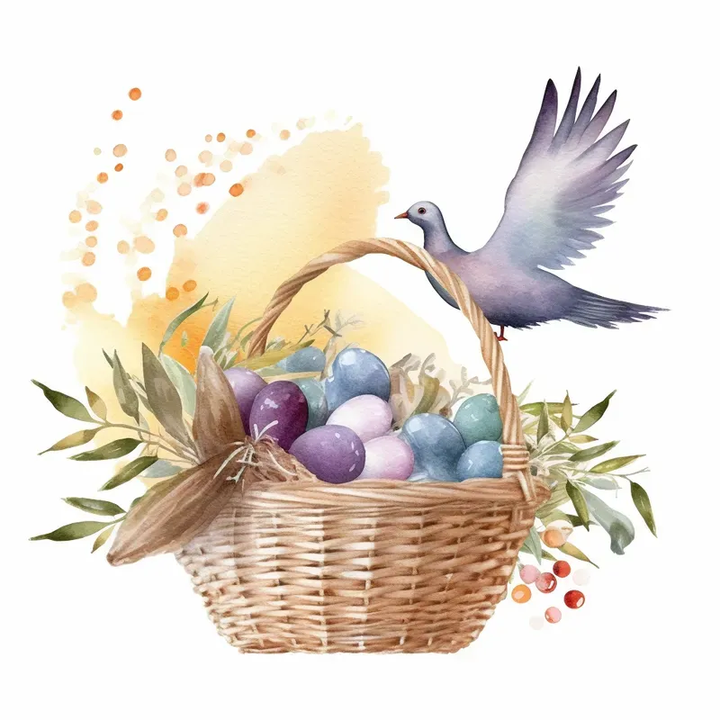 Watercolor Spring Or Easter Illustrations