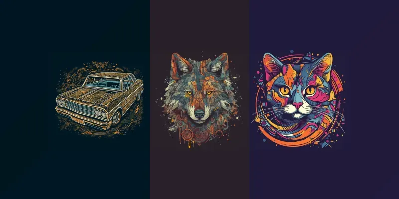 Synthwave Tshirts generated by undefined