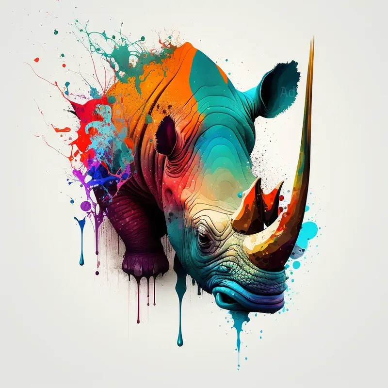 Vibrant Ink Style Animal Designs