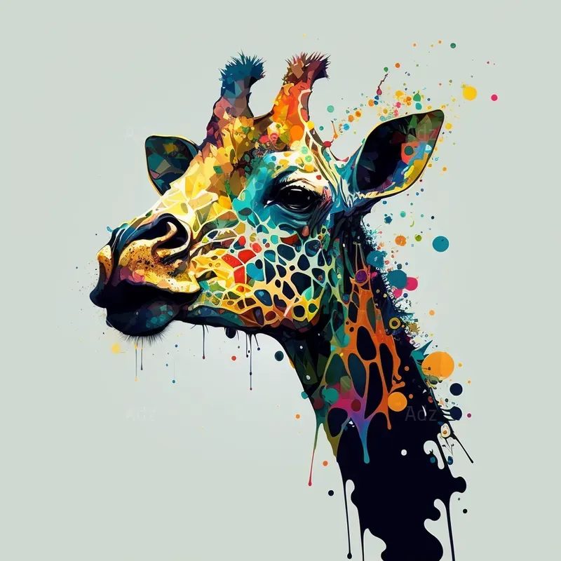 Vibrant Ink Style Animal Designs