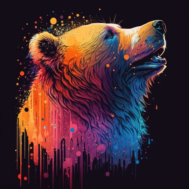 Vibrant Ink Style Animal Designs
