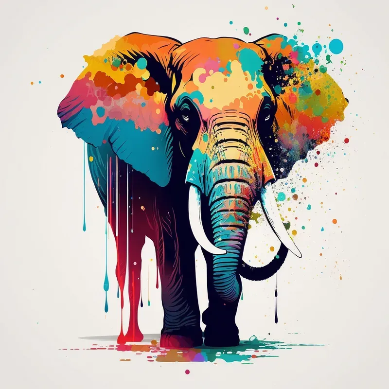 Vibrant Ink Style Animal Designs