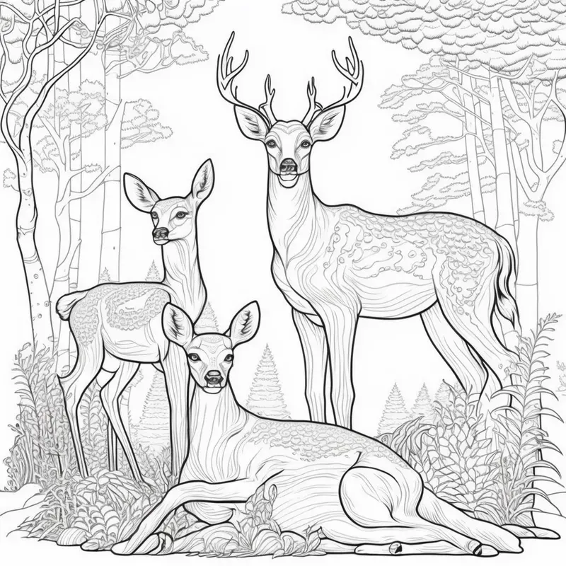 Woodland Animals Coloring Books