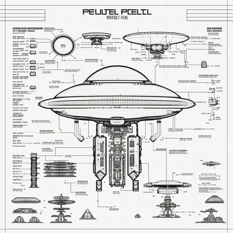 Blueprints Of Military Rockets And Ufos
