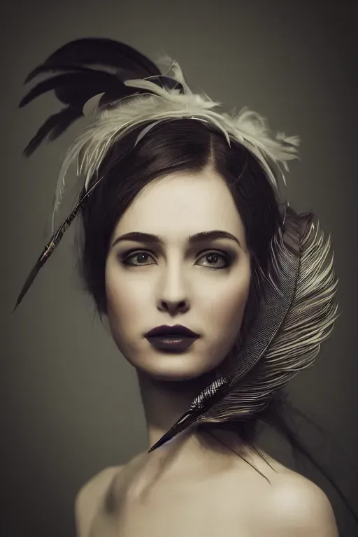 Feather Headdress Woman