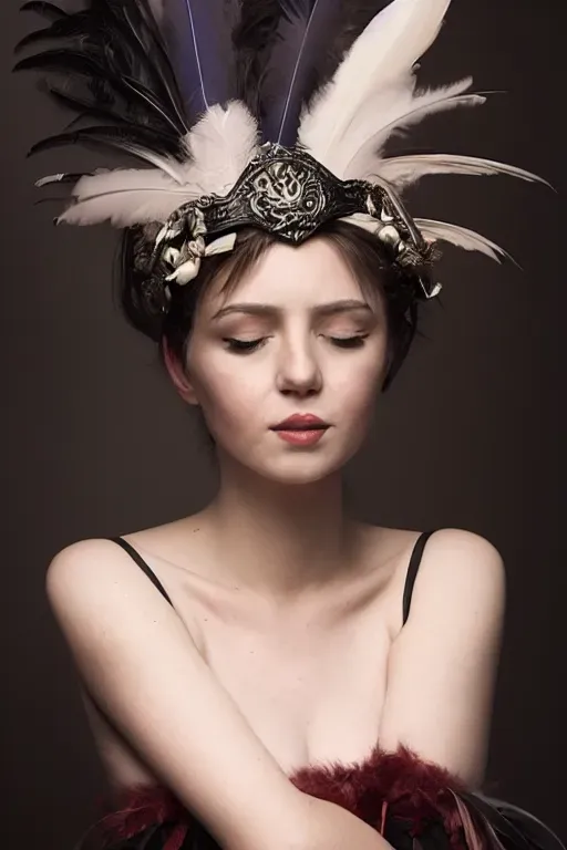Feather Headdress Woman