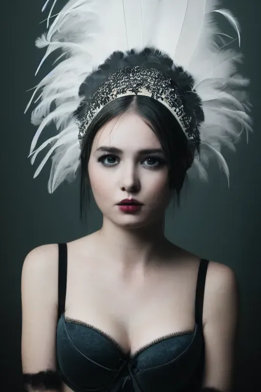 Feather Headdress Woman