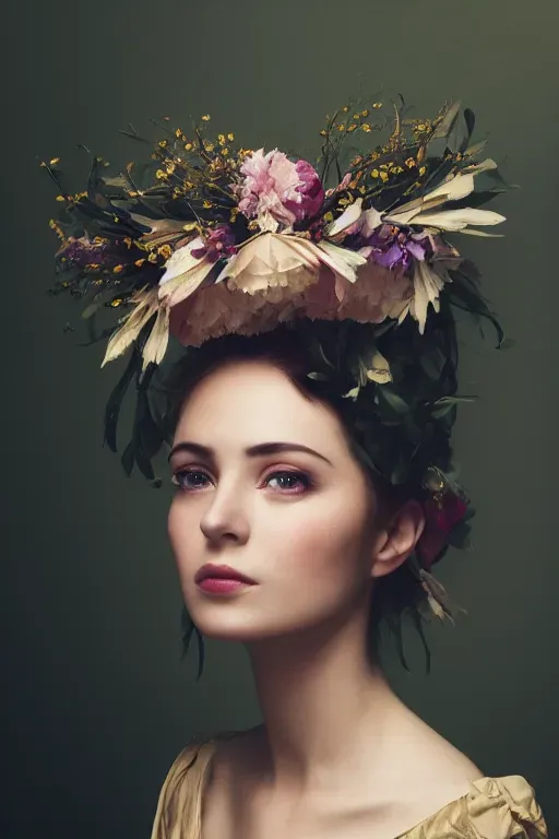 Flower Headdress Woman