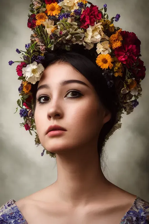 Flower Headdress Woman