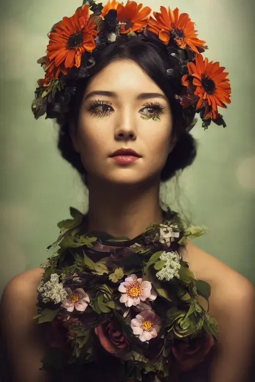 Flower Headdress Woman