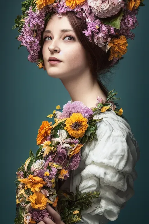 Flower Headdress Woman