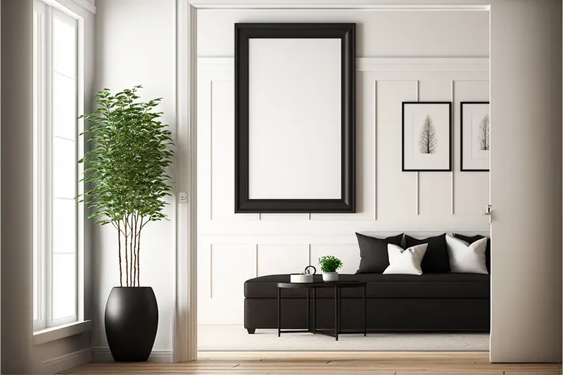Wall Art Frame Mockups With Choices Of Room Interiors