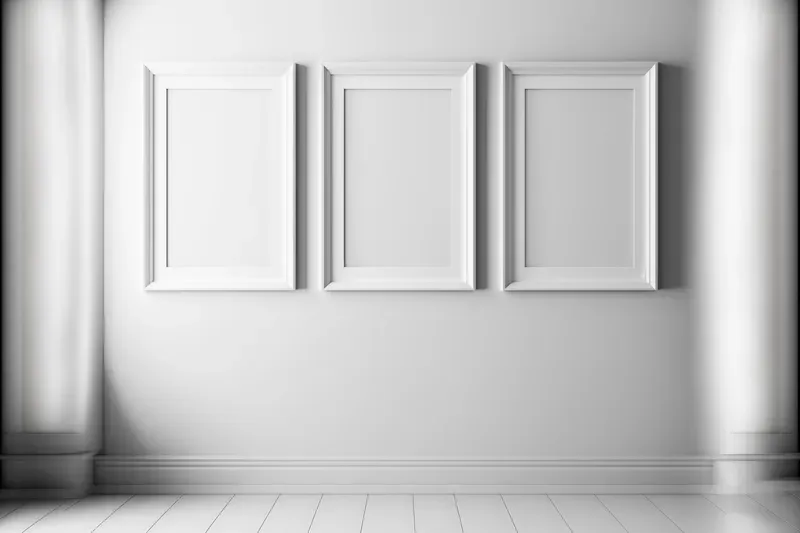 Wall Art Frame Mockups With Choices Of Room Interiors