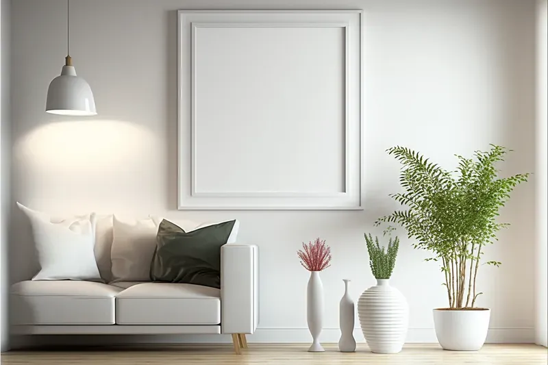 Wall Art Frame Mockups With Choices Of Room Interiors