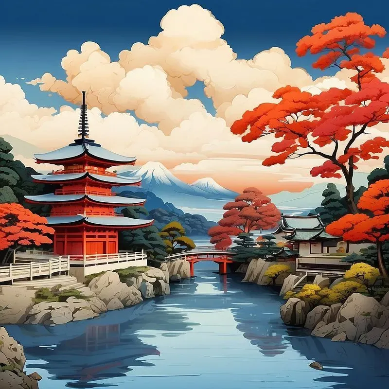 Ancient Japanese Painting Art