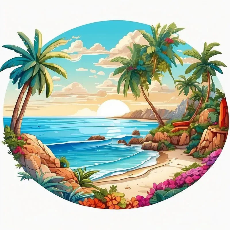 Nature Illustration Art Stickers
