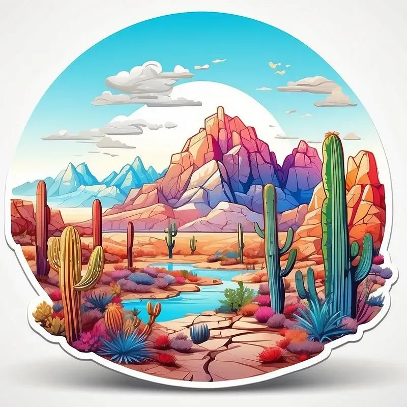 Nature Illustration Art Stickers