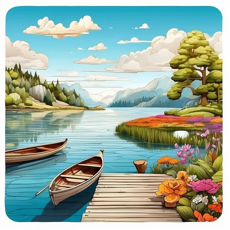 Nature Illustration Art Stickers