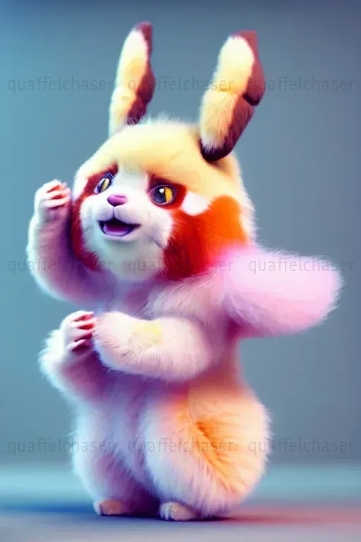 Fluffy Pokemon Style