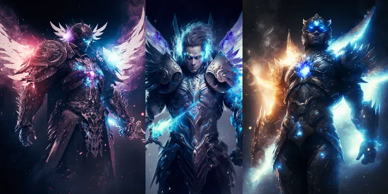 Angelic Character Designs generated by undefined
