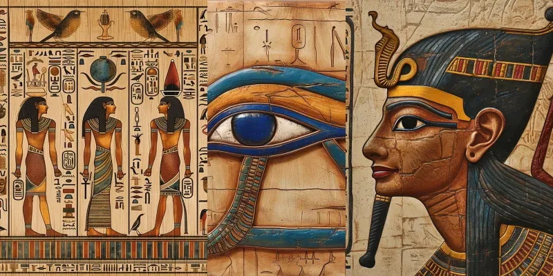 Ancient Egyptian Hieroglyphics generated by undefined
