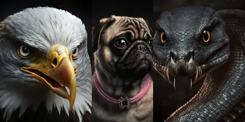 Realistic Close-up Animal Portraits generated by midjourney