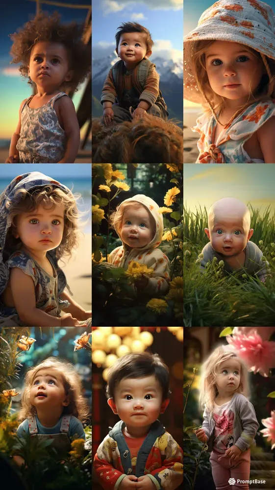 Cute Baby Girlboy Photography Realistic